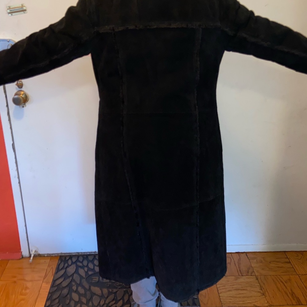 Black Shearling Coat. - image 8